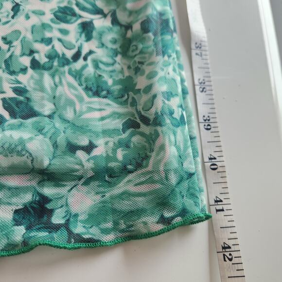 Showpo Brunetta Strapless Bodycon Midi Dress 4 Green Floral Summer Boho Luxe - Picture 11 of 12